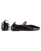 Ballerines en Cuir Luxe Strides noires