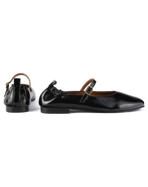 Ballerines en Cuir Luxe Strides noires