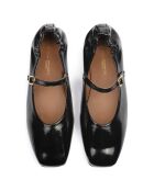 Ballerines en Cuir Luxe Strides noires