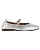 Ballerines en Cuir Luxe Strides argentées