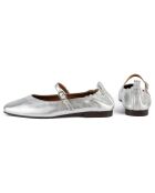 Ballerines en Cuir Luxe Strides argentées