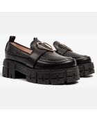 Mocassins en Cuir Masterpiece noirs - Talon 5.5 cm