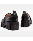 Mocassins en Cuir Masterpiece noirs - Talon 5.5 cm