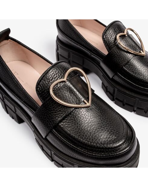 Mocassins en Cuir Masterpiece noirs - Talon 5.5 cm