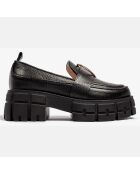 Mocassins en Cuir Masterpiece noirs - Talon 5.5 cm