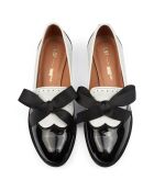 Mocassins en Cuir Mouse World noir/blanc