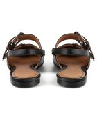 Slingbacks negros de piel Rodeo Drive