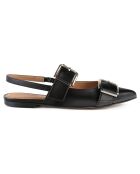 Slingbacks negros de piel Rodeo Drive