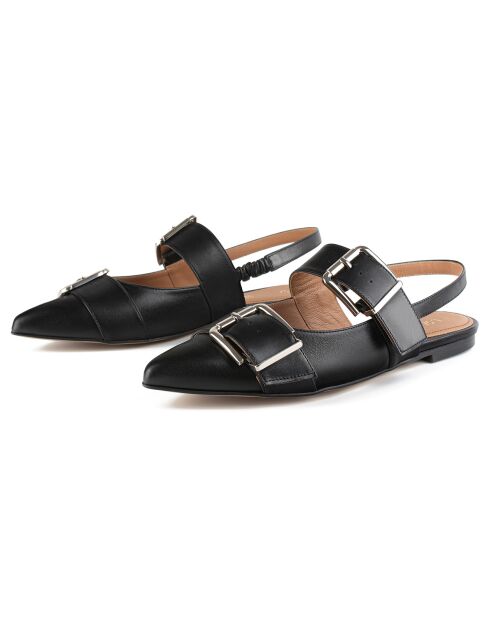 Slingbacks en Cuir Rodeo Drive noires