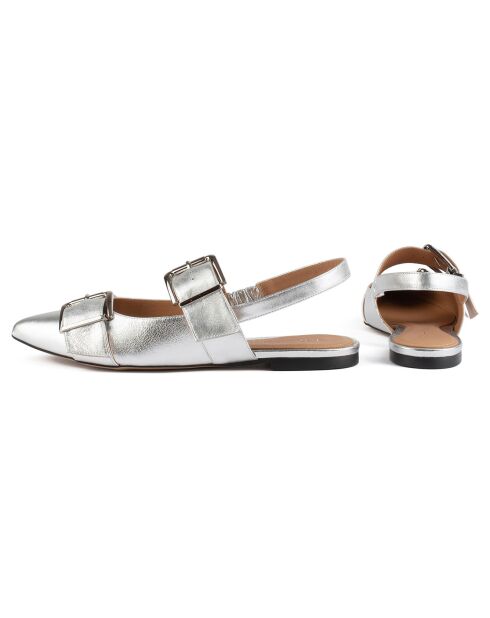 Slingbacks en Cuir Rodeo Drive argentées