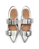 Slingbacks en Cuir Rodeo Drive argentées