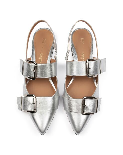 Slingbacks en Cuir Rodeo Drive argentées