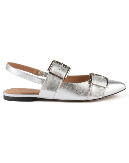 Slingbacks en Cuir Rodeo Drive argentées