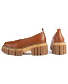 Trotters en Cuir Slow Down Baby caramel - Talon 5 cm