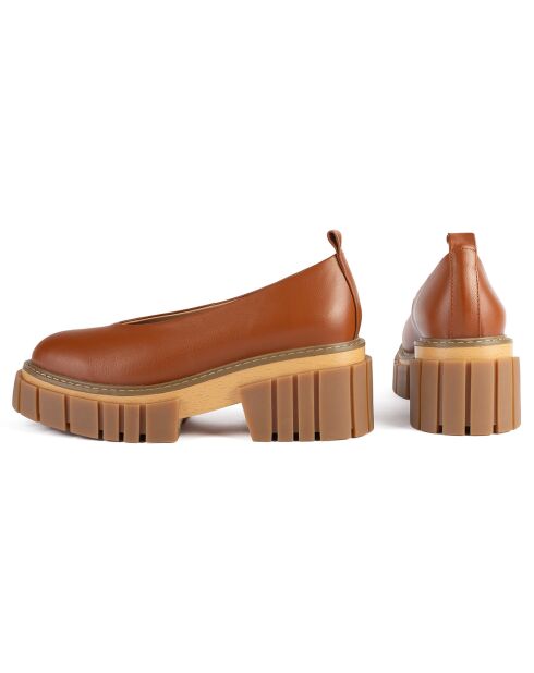 Slow Down Baby Caramel Lederroller, 5 cm Absatz