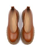 Trotters en Cuir Slow Down Baby caramel - Talon 5 cm