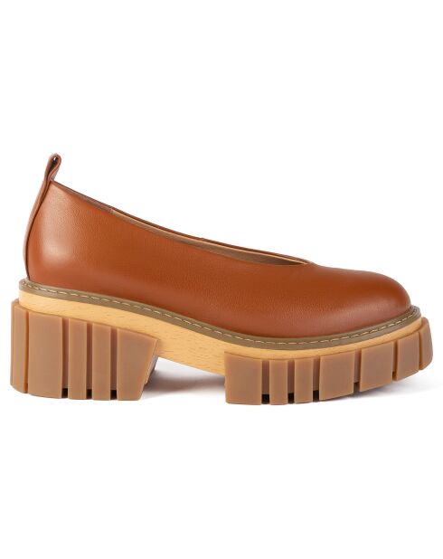 Slow Down Baby Caramel Lederroller, 5 cm Absatz