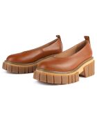 Trotters en Cuir Slow Down Baby caramel - Talon 5 cm