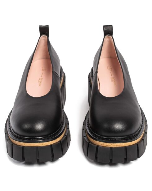 Trotters en Cuir Slow Down Baby noirs - Talon 5 cm