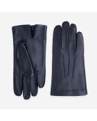 Gants en Cuir standard homme pecarise cousu main deep-blue