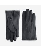 Gants en Cuir standard homme pecarise cousu main noirs