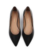 Schwarze Slow Motion Lederballerinas