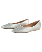Ballerines en Cuir Slow Motion argentées