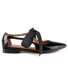 Schwarze Summer Break Lederballerinas