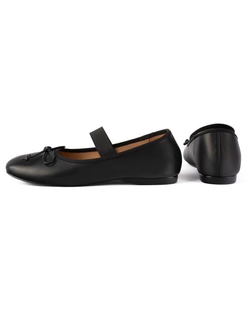 Ballerines en Cuir Under Paris Sky noires