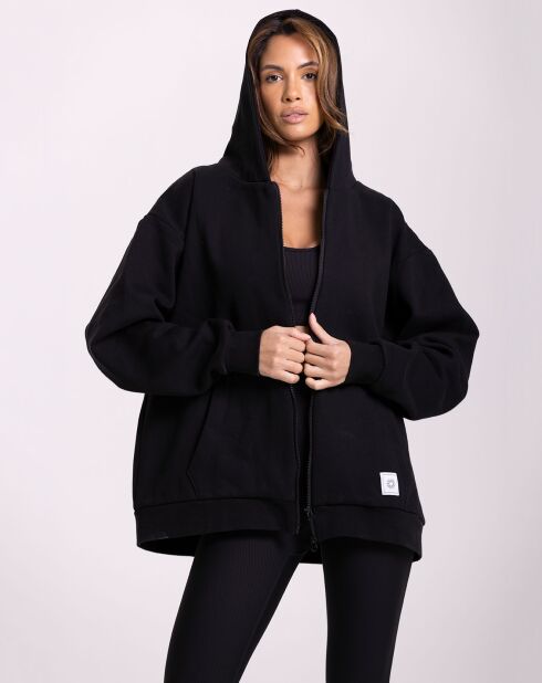 Sweat Capuche Flow noir