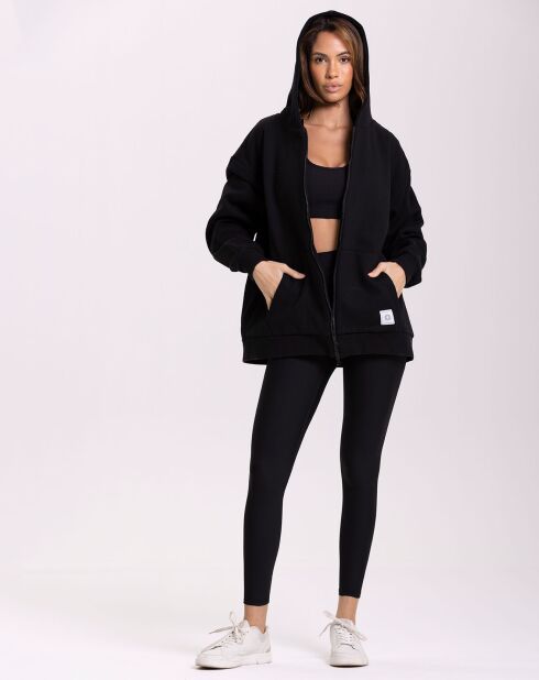Sweat Capuche Flow noir