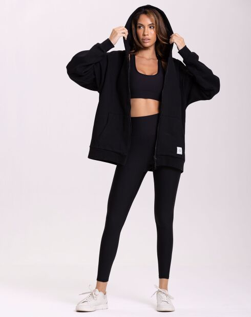 Sweat Capuche Flow noir