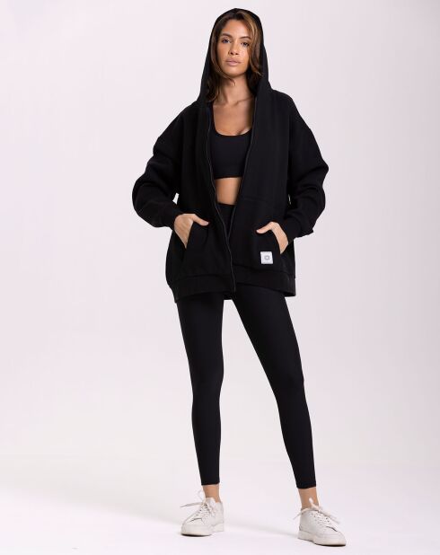 Sweat Capuche Flow noir