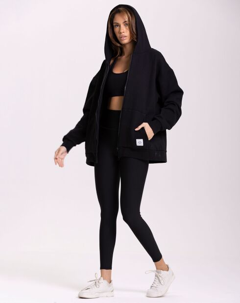 Sweat Capuche Flow noir
