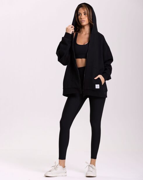 Sweat Capuche Flow noir