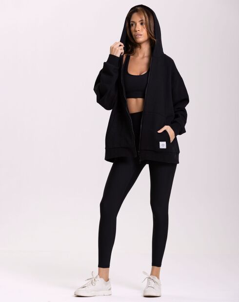 Sweat Capuche Flow noir