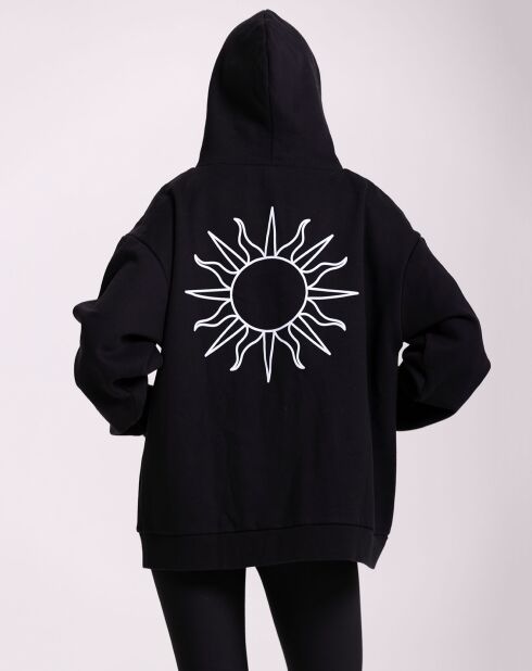 Sweat Capuche Flow noir