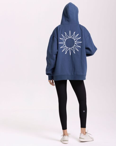 Sweat Capuche Flow bleu