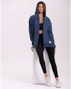 Sweat Capuche Flow bleu