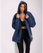 Sweat Capuche Flow bleu