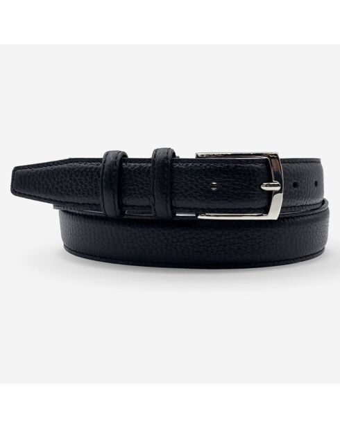 Ceinture en Cuir pleine fleur noire