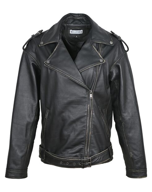 Veste en Cuir Larolane noire