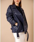 Veste en Cuir Larolane bleue