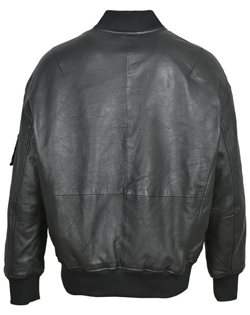 Veste en Cuir Lassylia noire