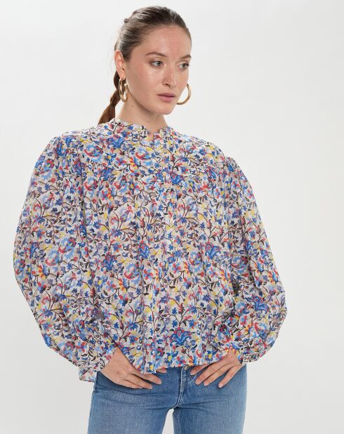 Blouse en Coton Bio Salika-Ga multicolore