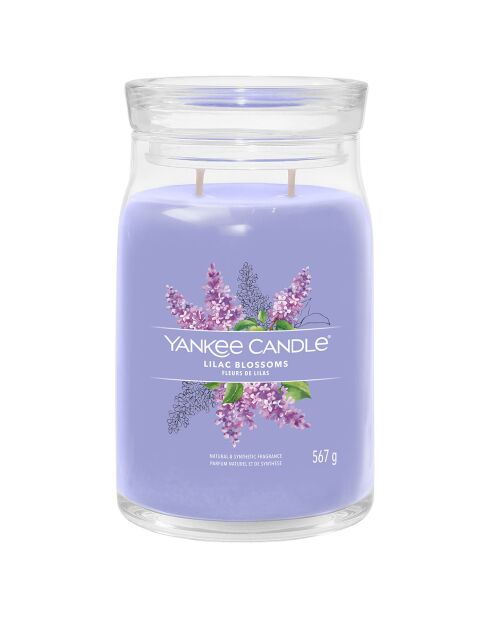 Bougie parfumée grande jarre Signature Jardin aux lilas - 2 mèches - 60 - 90h