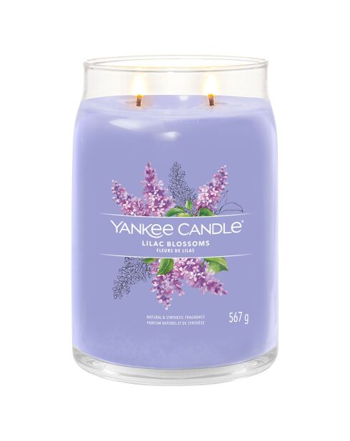 Bougie parfumée grande jarre Signature Jardin aux lilas - 2 mèches - 60 - 90h