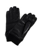 Gants en Cuir d'Agneau doublure Laine Brett noirs