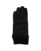 Gants en Cuir d'Agneau doublure Laine Brett noirs