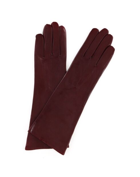 Gants en Cuir d'Agneau doublure Soie Heritage St Honore vin